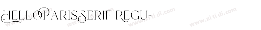 HelloParisSerif Regu字体转换